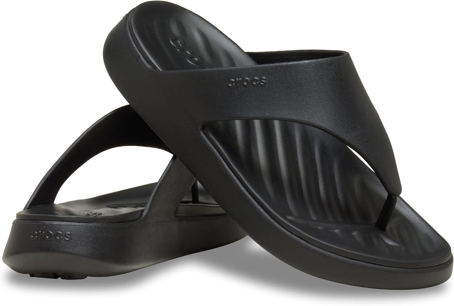 image:imageCrocs Womens Getaway Triangle Flip FlopsBlackBlack
