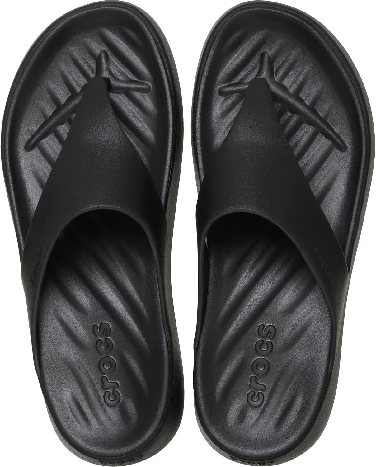 image:imageCrocs Womens Getaway Triangle Flip FlopsBlackBlack