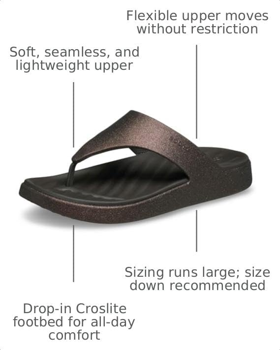 image:imageCrocs Womens Getaway Triangle Flip FlopsDark Cocoa