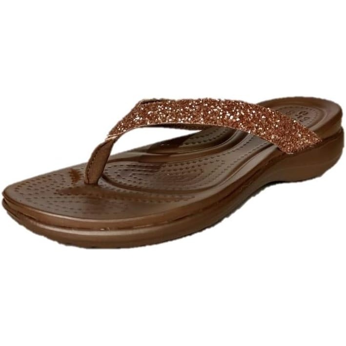 image:imageCrocs Womens Capri V Flip Flops Sandals for WomenBronze