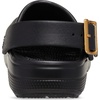 Crocs Unisex-Adult Classic Metallic Buckle Clogs(Metallic Black)