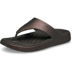 Crocs Women’s Getaway Triangle Flip Flops(Dark Cocoa)