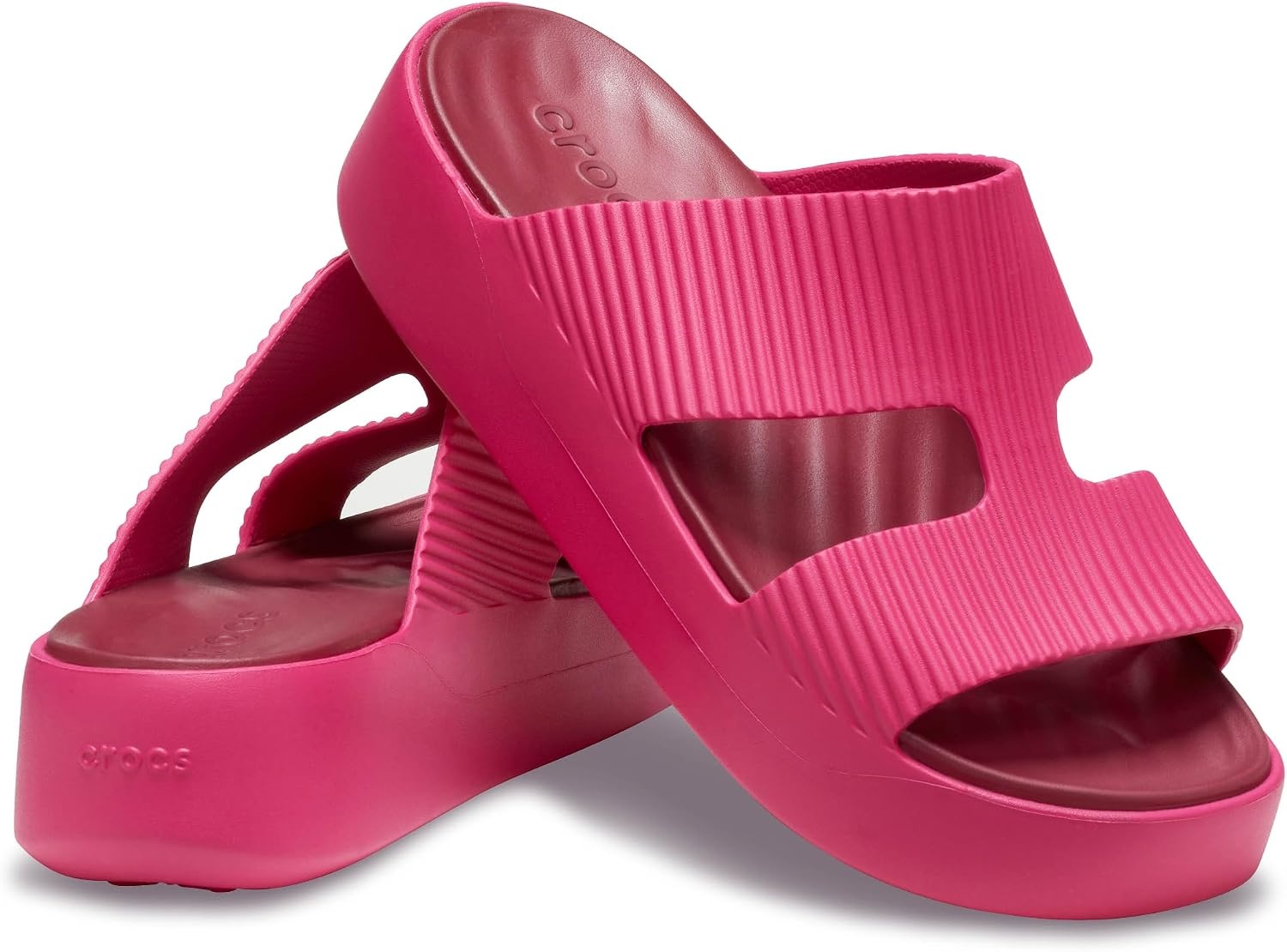 image:imageCrocs Getaway Platform HStrap Wedge Sandals for WomenDragon Fruit