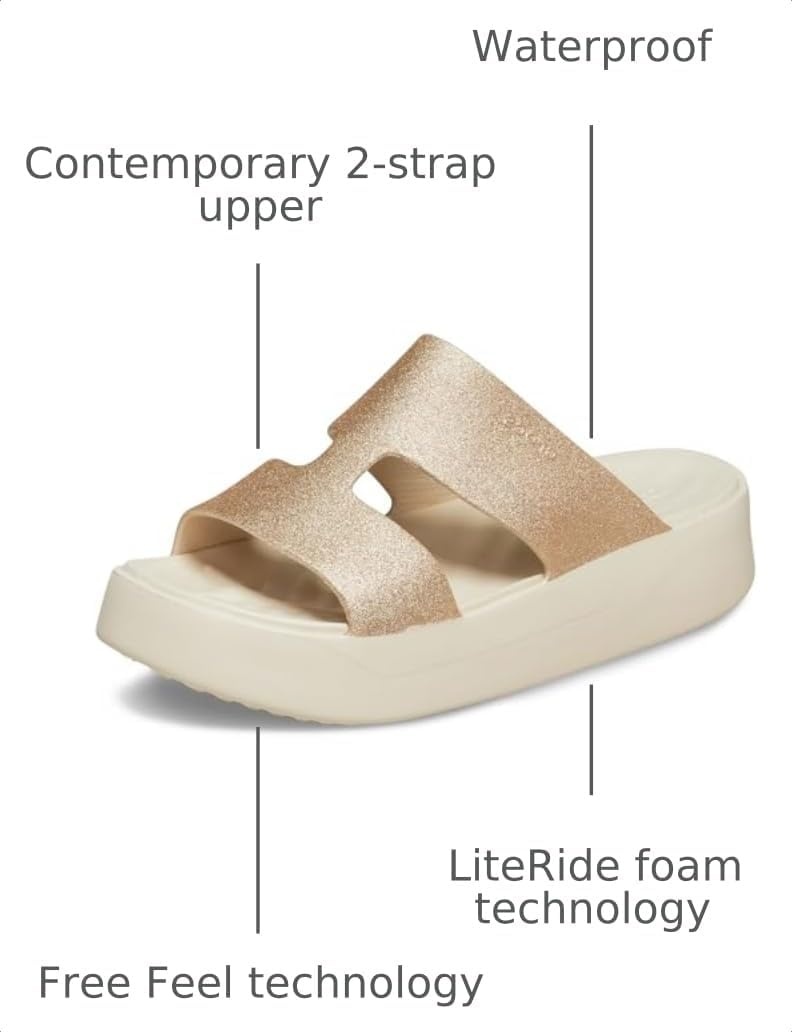 image:imageCrocs Getaway Platform HStrap Wedge Sandals for WomenStucco
