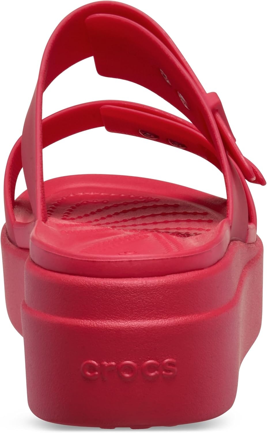 image:imageCrocs Womens Brooklyn Buckle Low WedgesDigital Rasberry