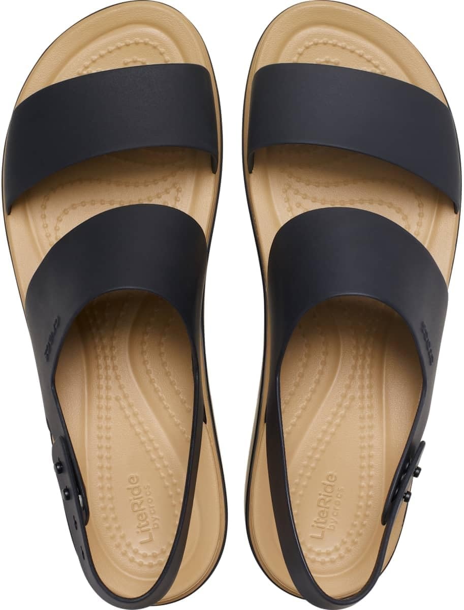 image:imageCrocs Womens Brooklyn Low Wedge SandalsBlackCashew1