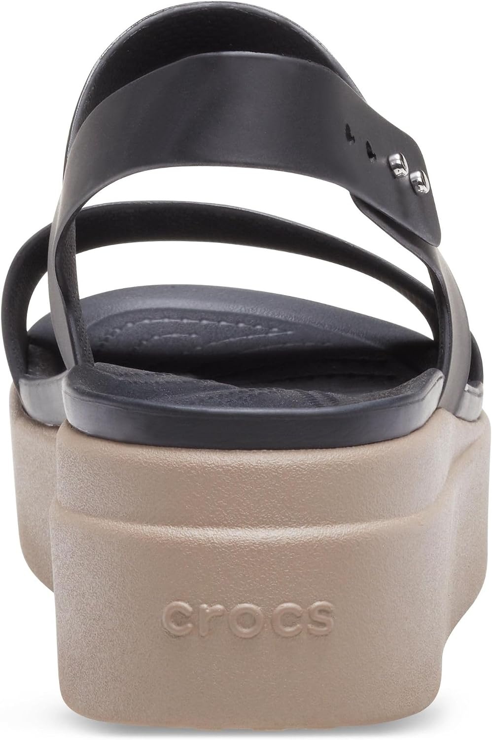 image:imageCrocs Womens Brooklyn Low Wedge SandalsBlackMushroom