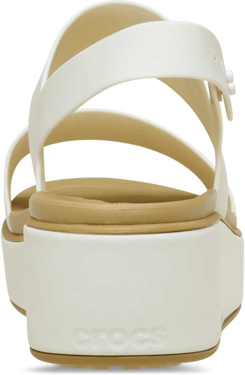 image:imageCrocs Womens Brooklyn Low Wedge SandalsChalkTan