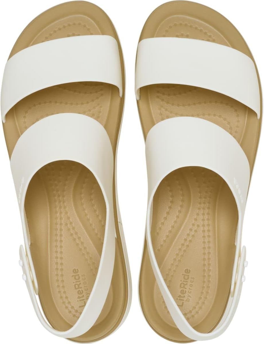 image:imageCrocs Womens Brooklyn Low Wedge SandalsChalkTan