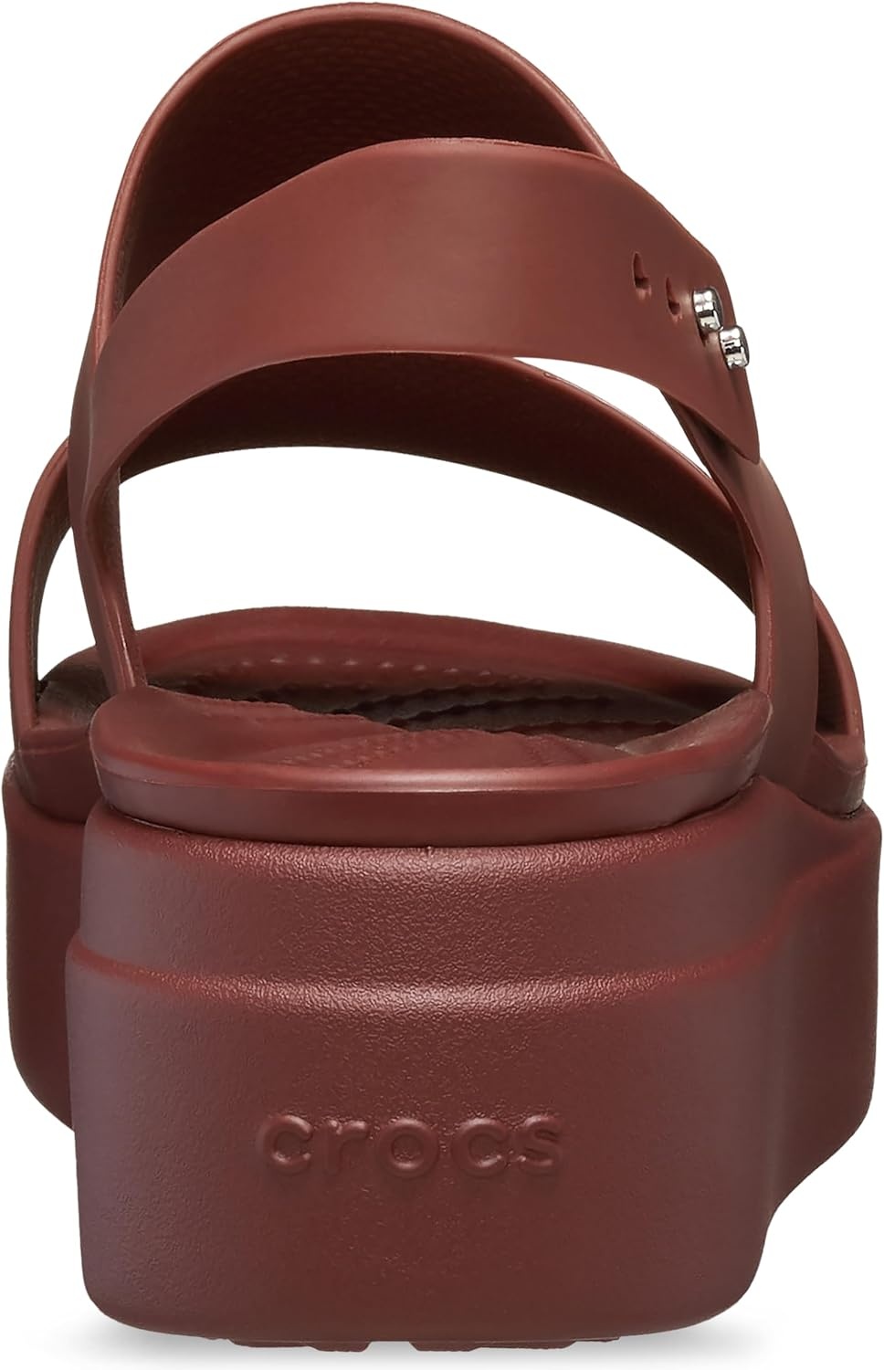 image:imageCrocs Womens Brooklyn Low Wedge SandalsDark Clay