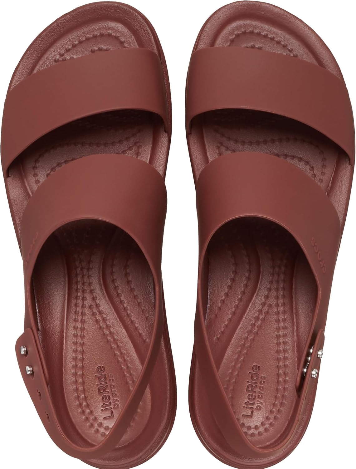 image:imageCrocs Womens Brooklyn Low Wedge SandalsDark Clay