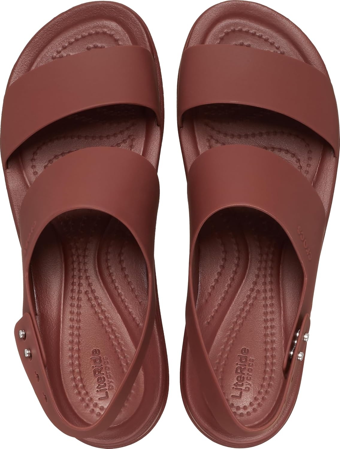 image:imageCrocs Womens Brooklyn Low Wedge SandalsDark Clay