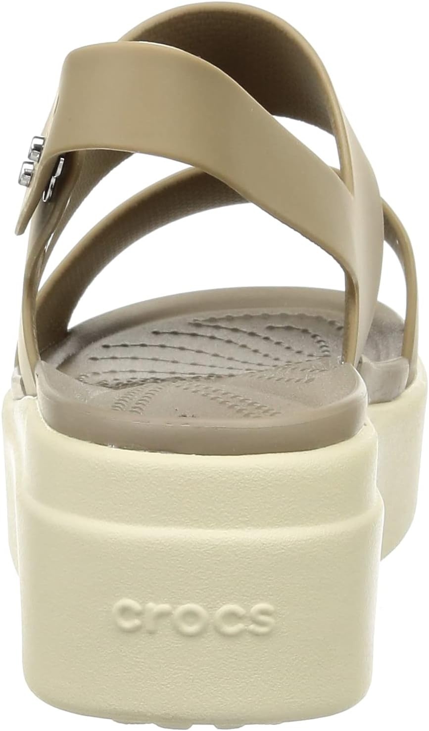 image:imageCrocs Womens Brooklyn Low Wedge SandalsKhaki Bone