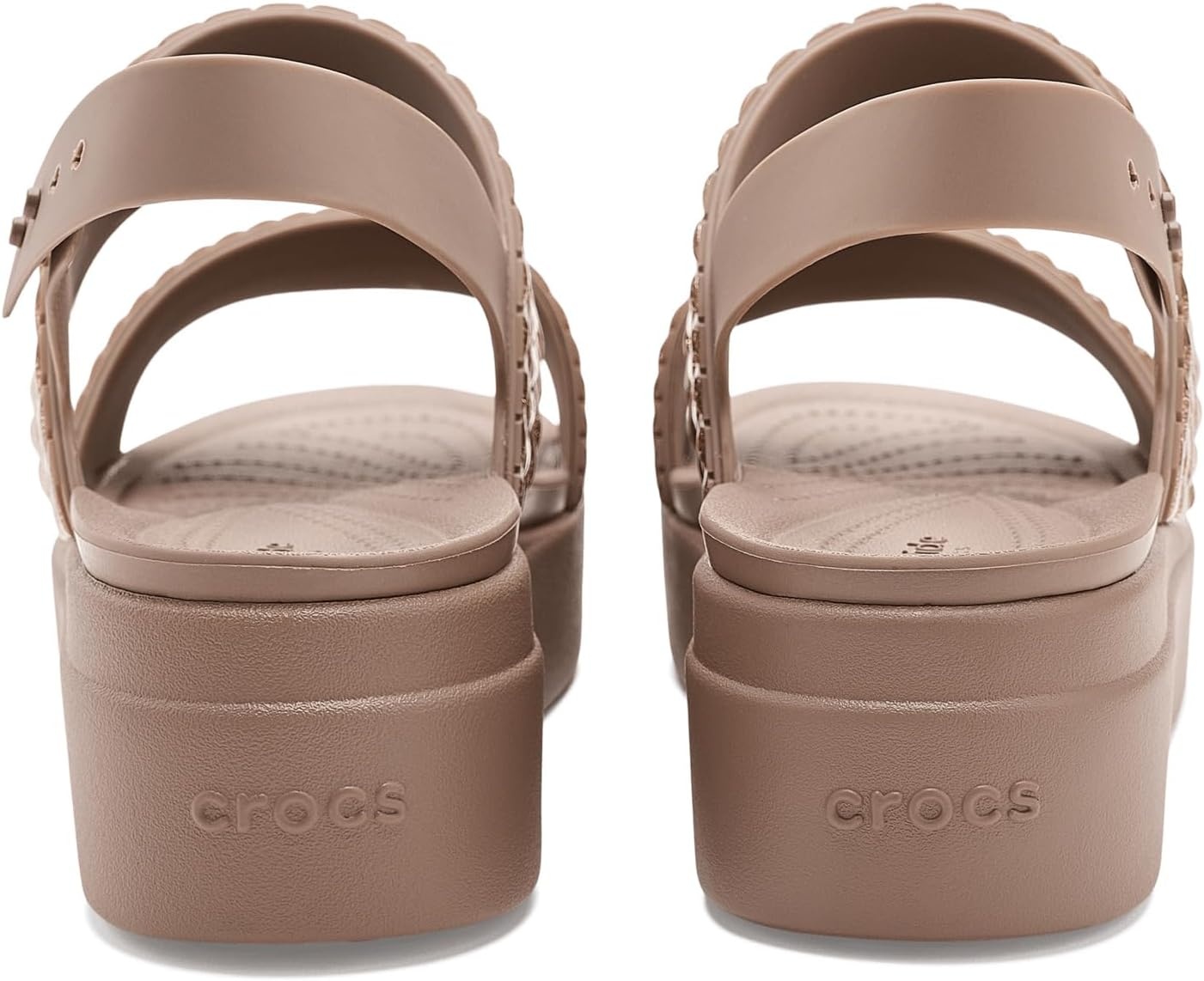 image:imageCrocs Womens Brooklyn Low Wedge SandalsLatte Sparkle
