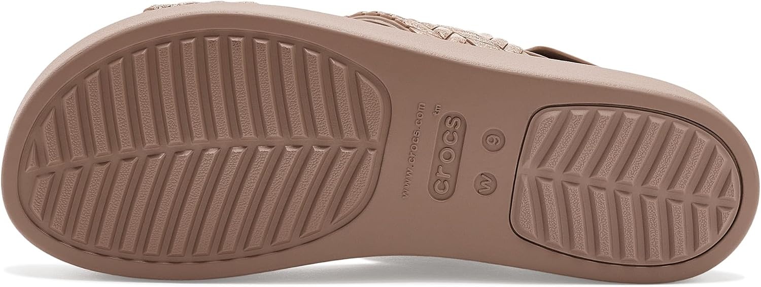 image:imageCrocs Womens Brooklyn Low Wedge SandalsLatte Sparkle