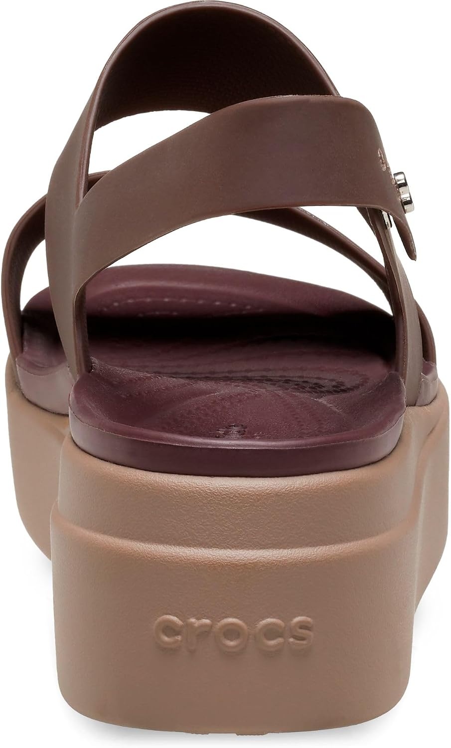 image:imageCrocs Womens Brooklyn Low Wedge SandalsMochaMushroom