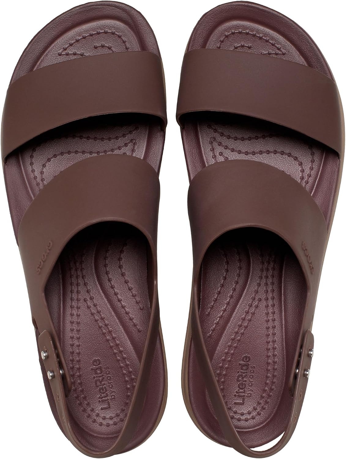 image:imageCrocs Womens Brooklyn Low Wedge SandalsMochaMushroom