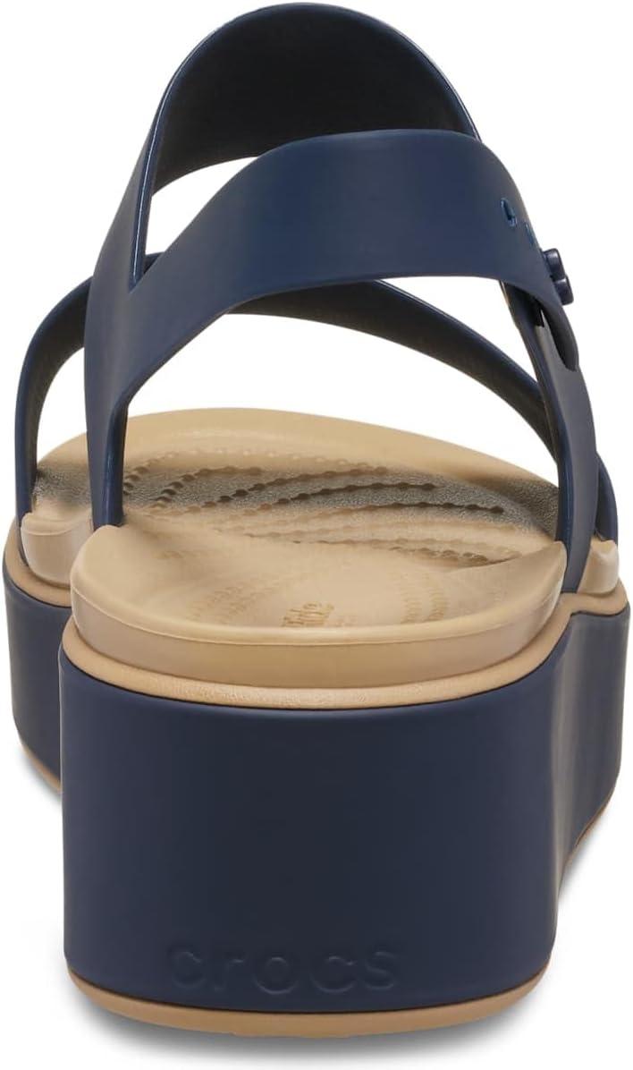 image:imageCrocs Womens Brooklyn Low Wedge SandalsNavyCashew