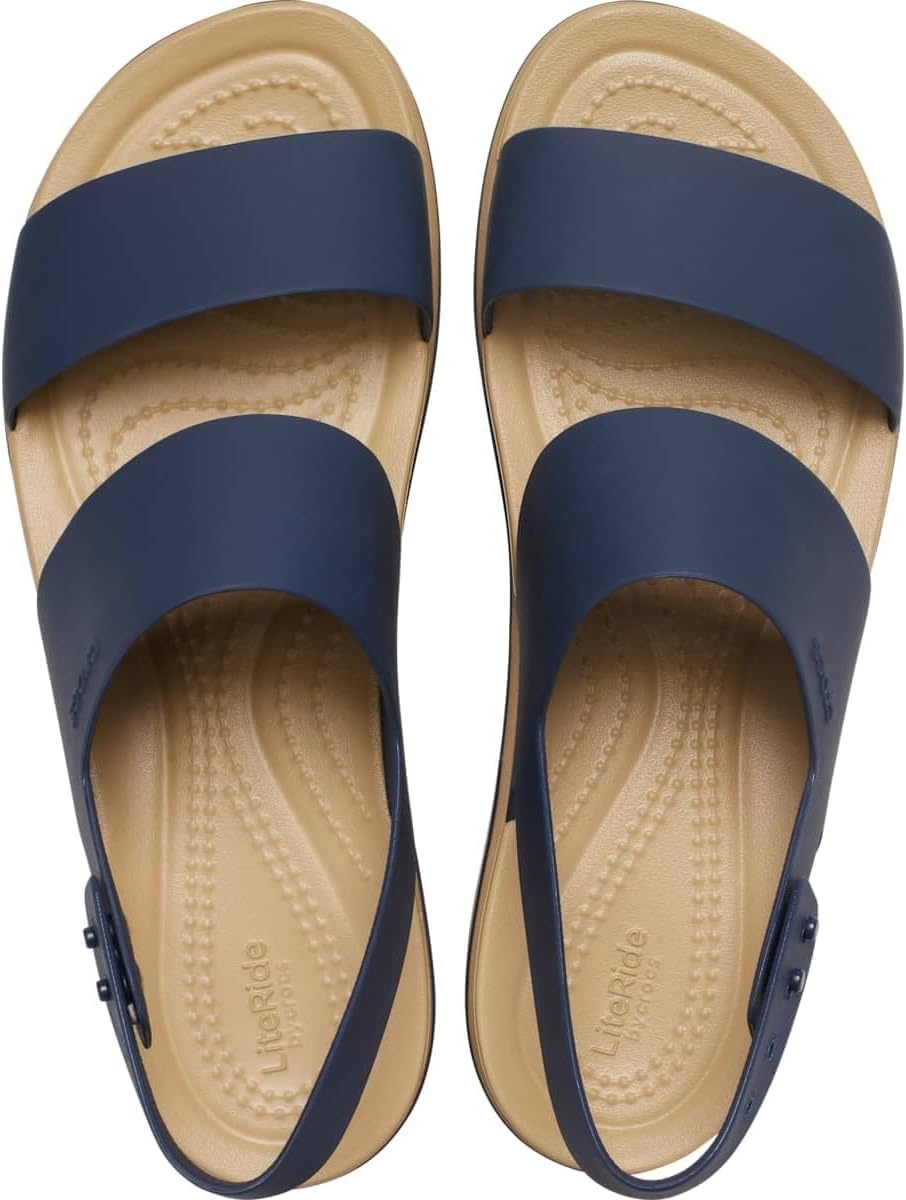 image:imageCrocs Womens Brooklyn Low Wedge SandalsNavyCashew