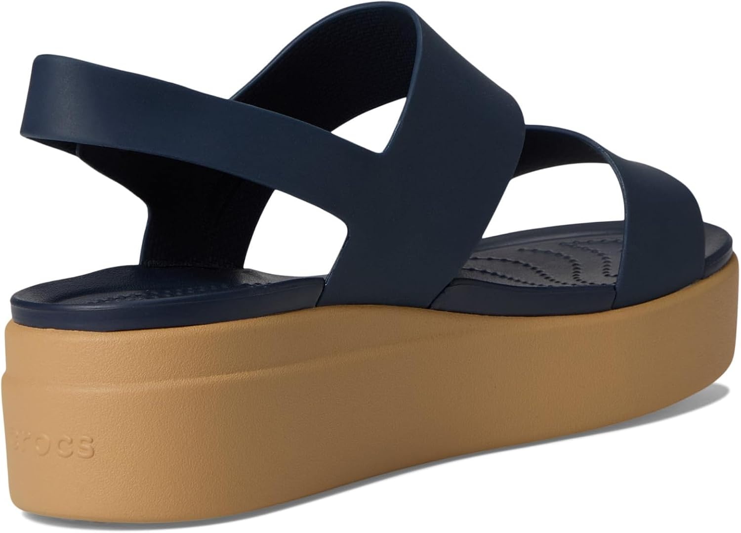 image:imageCrocs Womens Brooklyn Low Wedge SandalsNavyTan