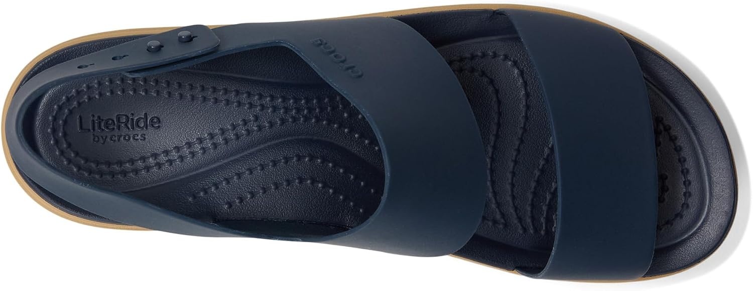image:imageCrocs Womens Brooklyn Low Wedge SandalsNavyTan