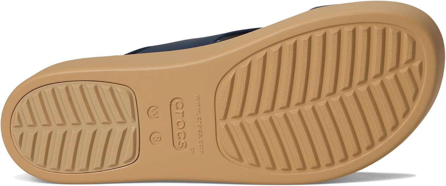 image:imageCrocs Womens Brooklyn Low Wedge SandalsNavyTan
