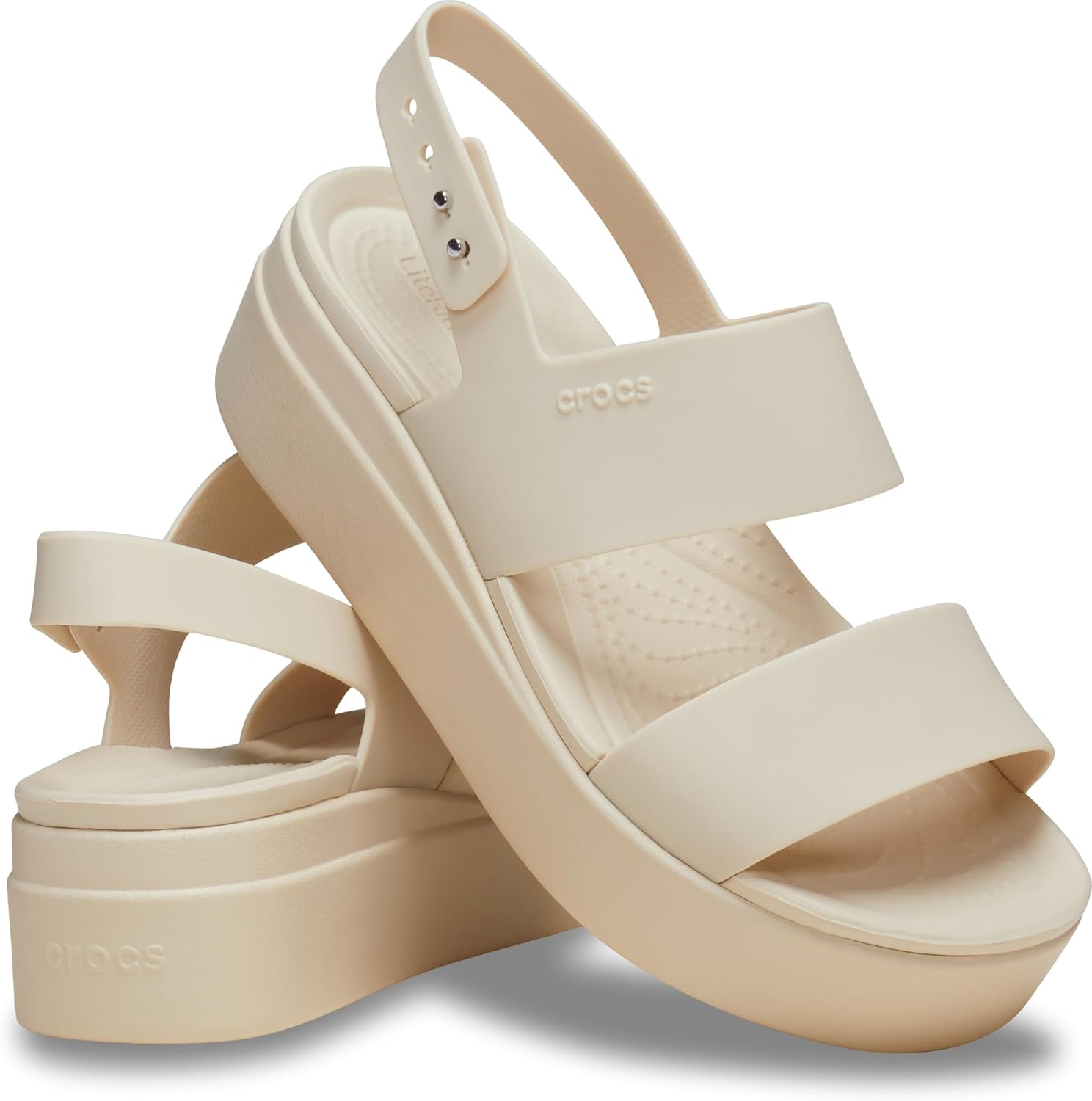 image:imageCrocs Womens Brooklyn Low Wedge SandalsSandstone