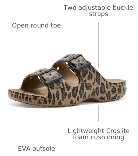 image:imageCrocs Womens Classic Saturday SandalsSepiaLeopard
