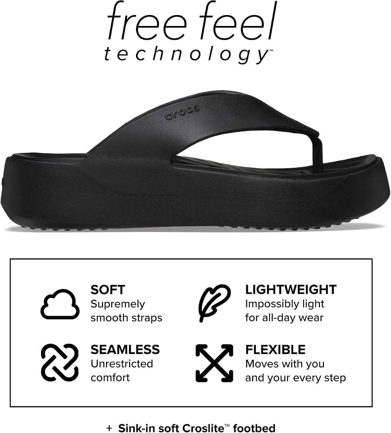 image:imageCrocs Womens Getaway Platform SandalsBlack