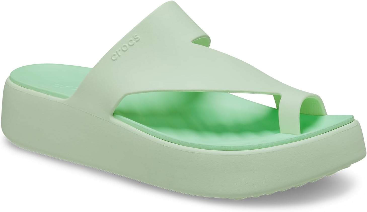 image:imageCrocs Womens Getaway Toe Loop Platform SandalsJade Tint