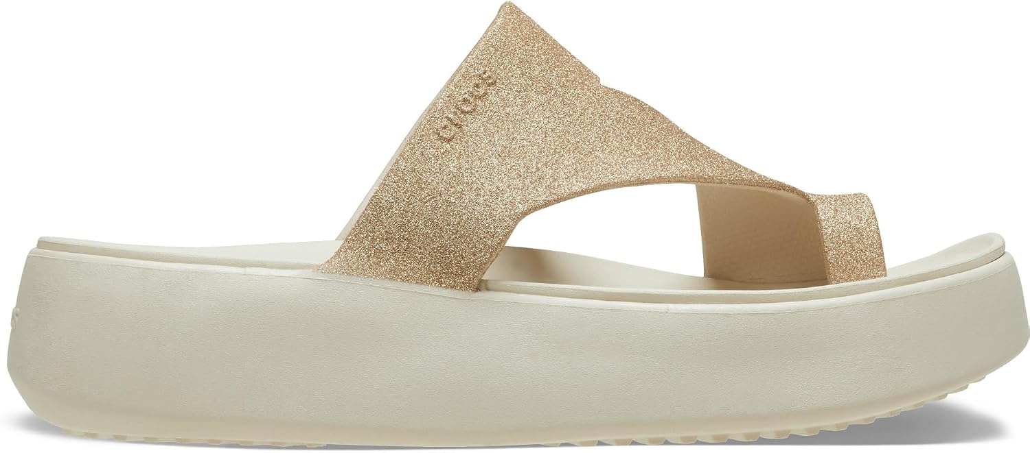 image:imageCrocs Womens Getaway Toe Loop Platform SandalsStucco