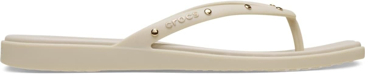 image:imageCrocs Womens Miami Flip Flops Square Toe Flat 360 Degree Comfort Croslite Foam FootbedAlmond Tint