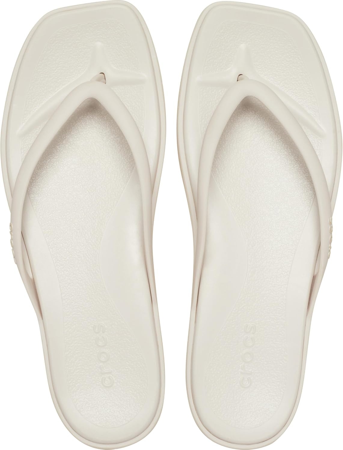 image:imageCrocs Womens Miami Flip Flops Square Toe Flat 360 Degree Comfort Croslite Foam FootbedCocoa Crme