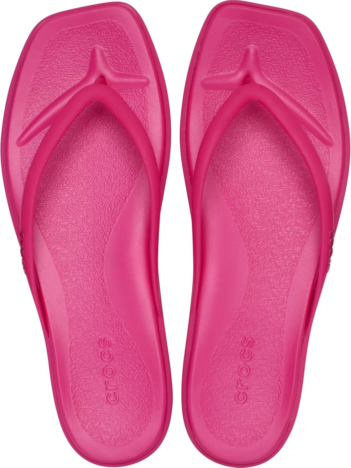 image:imageCrocs Womens Miami Flip Flops Square Toe Flat 360 Degree Comfort Croslite Foam FootbedDragon Fruit