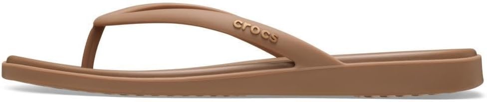 image:imageCrocs Womens Miami Flip Flops Square Toe Flat 360 Degree Comfort Croslite Foam FootbedMilk Chocolate