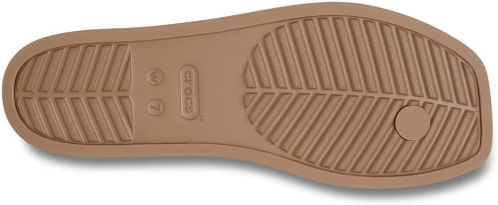 image:imageCrocs Womens Miami Flip Flops Square Toe Flat 360 Degree Comfort Croslite Foam FootbedMilk Chocolate