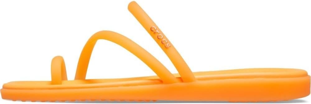 image:imageCrocs Womens Miami Toe Loop Sandals Square Toe Flat Flexible Straps Croslite Foam FootbedOrangesicle