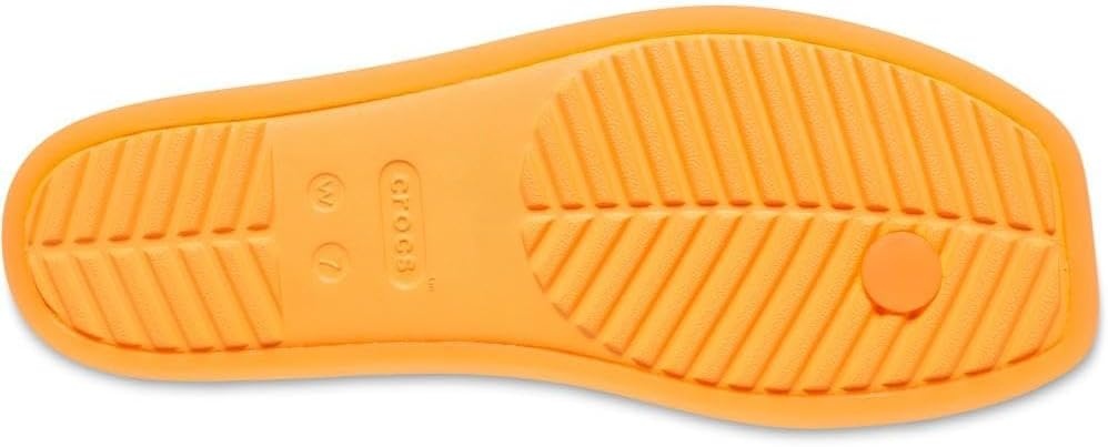 image:imageCrocs Womens Miami Toe Loop Sandals Square Toe Flat Flexible Straps Croslite Foam FootbedOrangesicle