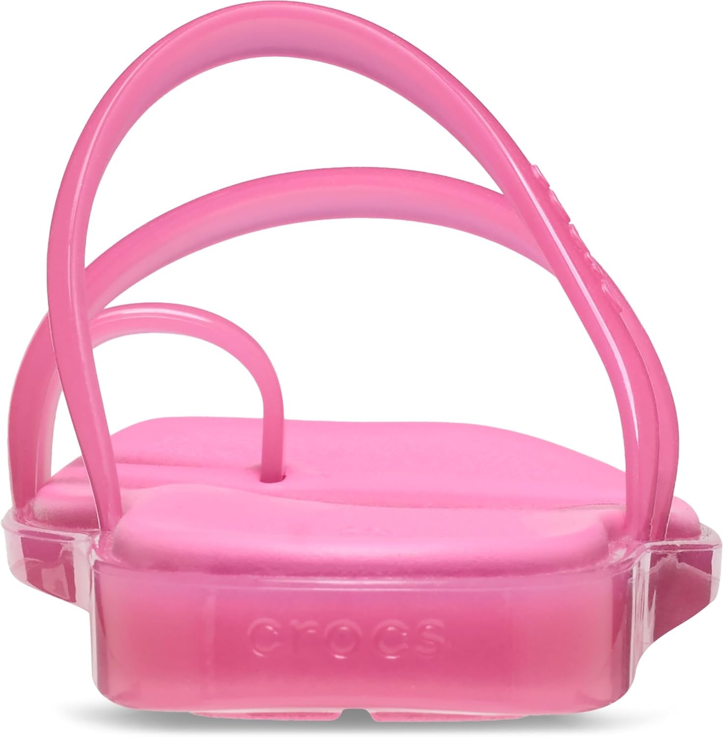 image:imageCrocs Womens Miami Toe Loop Sandals Square Toe Flat Flexible Straps Croslite Foam FootbedPink Lemonade Jelly