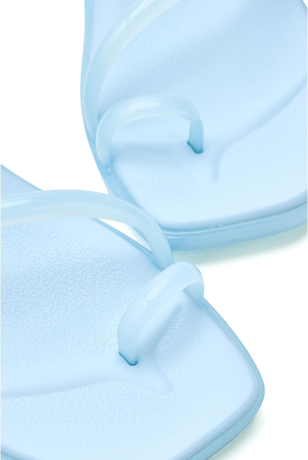 image:imageCrocs Womens Miami Toe Loop Sandals Square Toe Flat Flexible Straps Croslite Foam FootbedSky Blue Jelly