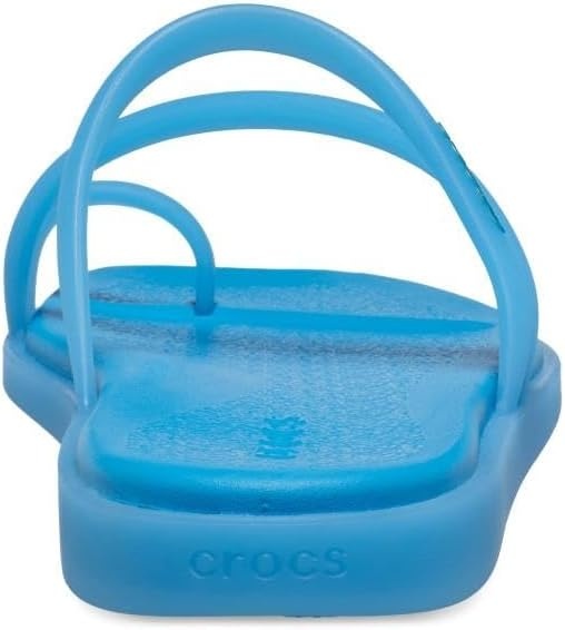 image:imageCrocs Womens Miami Toe Loop Sandals Square Toe Flat Flexible Straps Croslite Foam FootbedTinted Glass