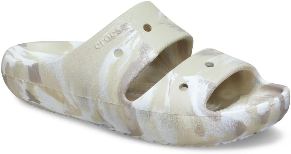 image:imageCrocs unisexadult Classic Marbled SandalsBoneMulti