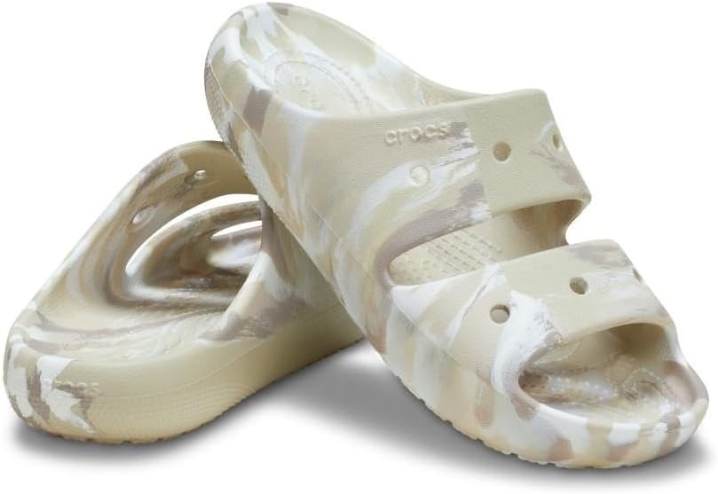 image:imageCrocs unisexadult Classic Marbled SandalsBoneMulti
