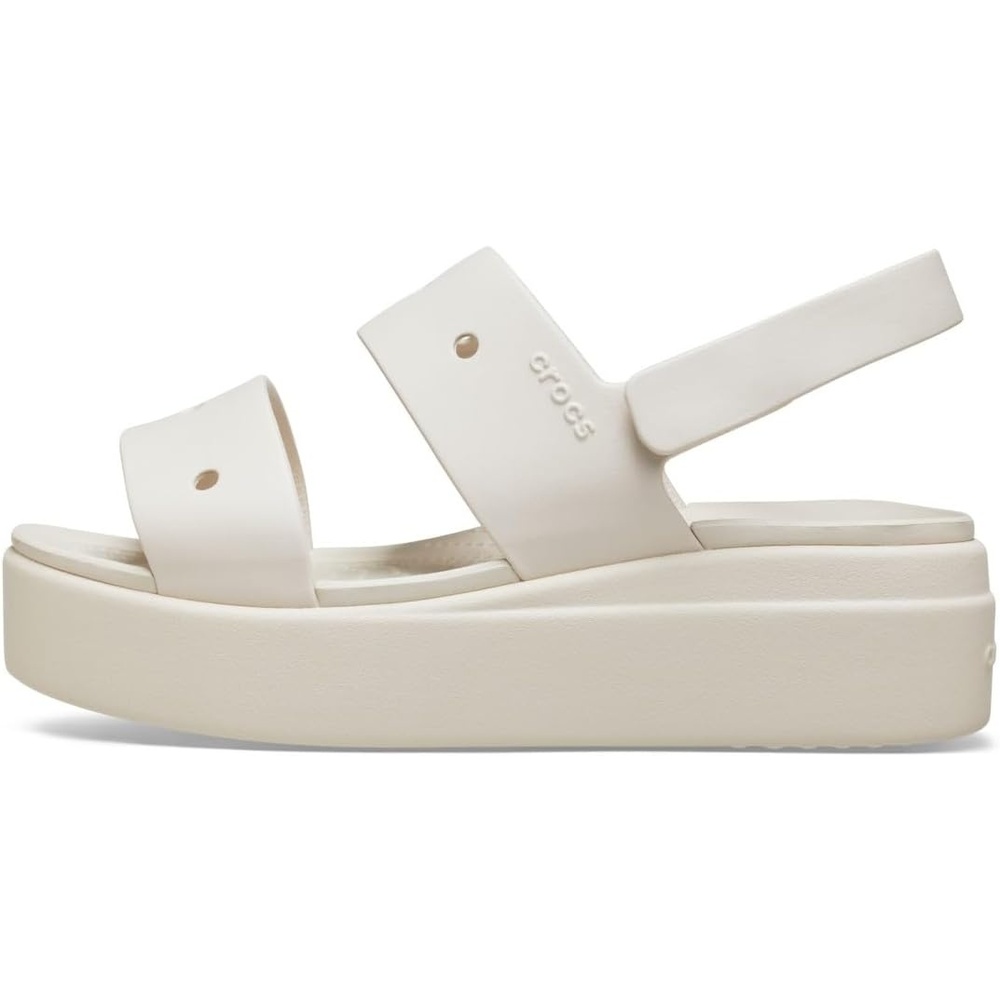 image:imageCrocs Womens Brooklyn 4U Low Wedges Platform Wedge Sandals for WomenStucco