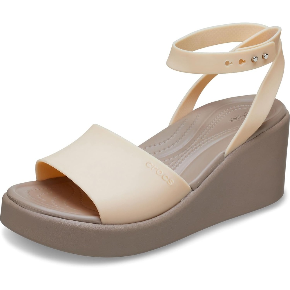 image:imageCrocs Womens Brooklyn Ankle Strap WedgesShitake