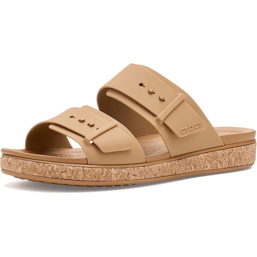 image:imageCrocs Womens Brooklyn Buckle Low SandalsUmber 1
