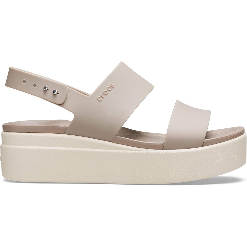 image:imageCrocs Womens Brooklyn Low Wedge SandalsMulticolor MushroomStucco