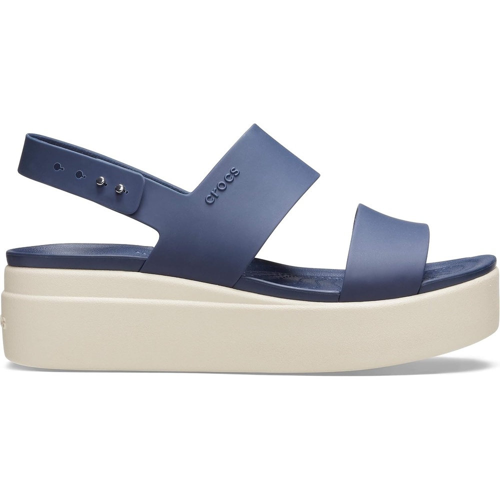 image:imageCrocs Womens Brooklyn Low Wedge SandalsNavyStucco