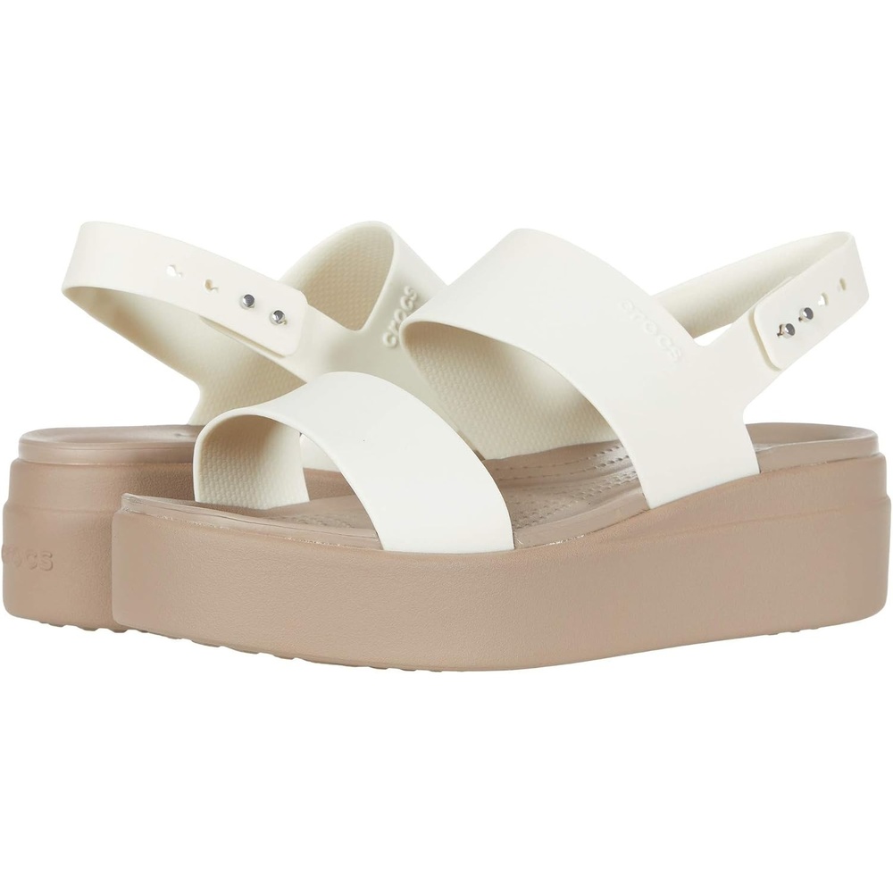 image:imageCrocs Womens Brooklyn Low Wedge SandalsOyster