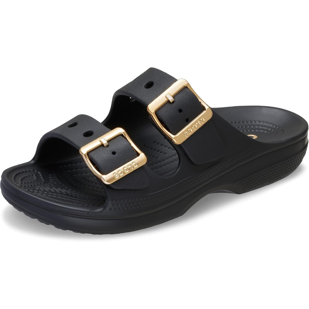 image:imageCrocs Womens Classic Saturday SandalsBlackMetallic Buckle